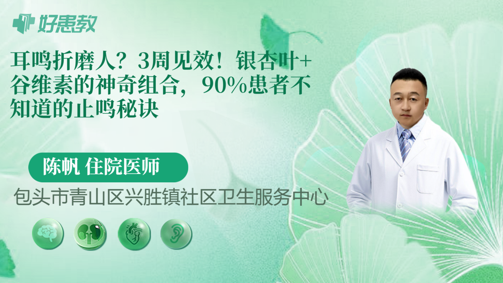 科普，3周<span style="color: #da4707">见效</span>！银杏叶+谷维素的神奇组合，90%患者不知道的止鸣秘诀