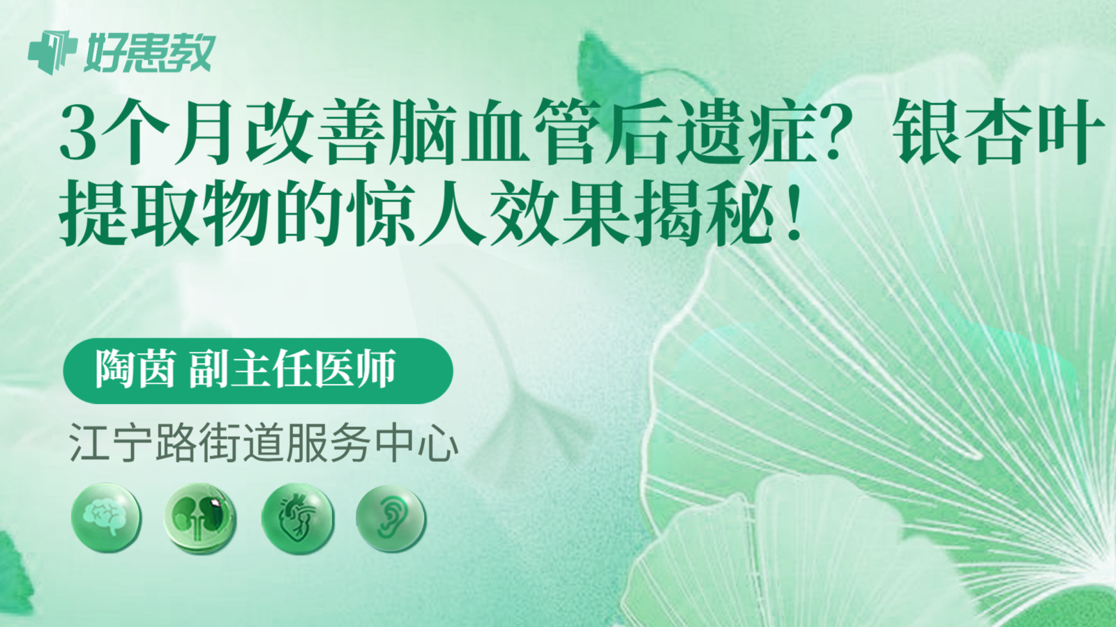 科普，3个月改善脑血管后遗症？银杏叶提取物的惊人效果揭秘！
