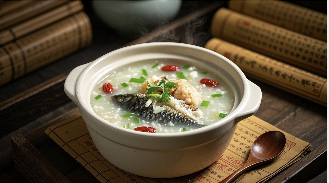 鲤鱼脑髓<span style="color: #da4707">粥</span>